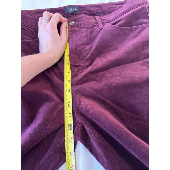 NWT Talbots Relaxed Chino Ankle Wine Pants Stretch Size 14 - Picture 6 of 10